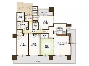 プレジデント皇神の間取り図