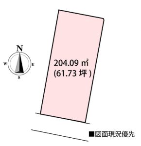 廿日市市佐方3丁目の売り土地の区画図