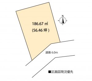 佐伯区河内南の土地区画図