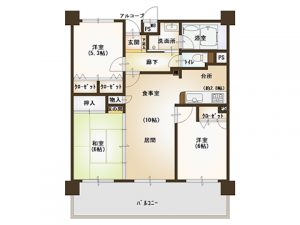 ライオンズマンション井口の間取り図