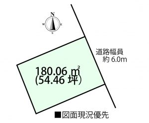 観音台4丁目の専任土地 区画図