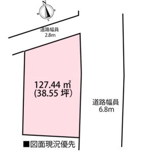 佐伯区利松1丁目の自社土地の区画図