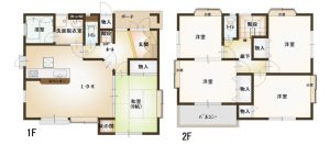 佐伯区八幡3丁目の買取中古住宅の間取り図