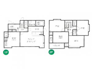 佐伯区藤の木中古一戸建ての間取り図