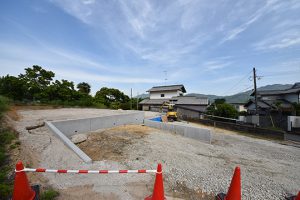 廿日市市丸石4丁目の買取土地の造成中の様子