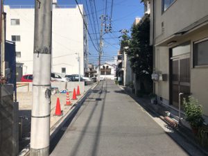 宇品西３丁目の新築一戸建ての前面道路２