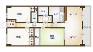 シャルム八幡間取り