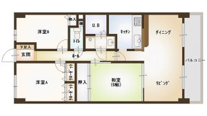 シャルム八幡間取り