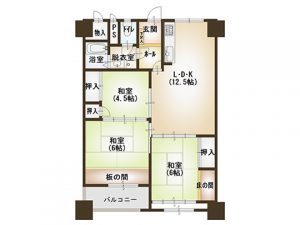 長寿園マンションの間取り