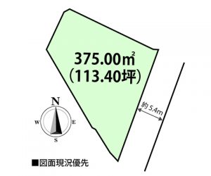 薬師ヶ丘1丁目専任土地区画図