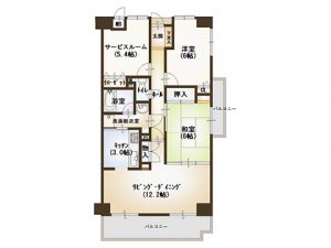 藤和ハイタウン三筋403　間取り図