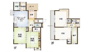 上河内中古住宅の間取り