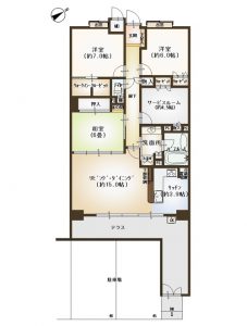 ヴェルディ観音参番館103号の間取り