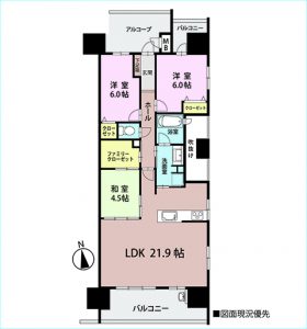 間取りは3LDK＋ファミリークローク