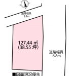 佐伯区利松1丁目の自社土地の区画図