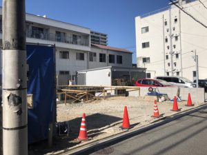 宇品西３丁目の新築一戸建て基礎工事の現地写真