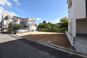 3階建て新築1戸建住宅の建設予定地