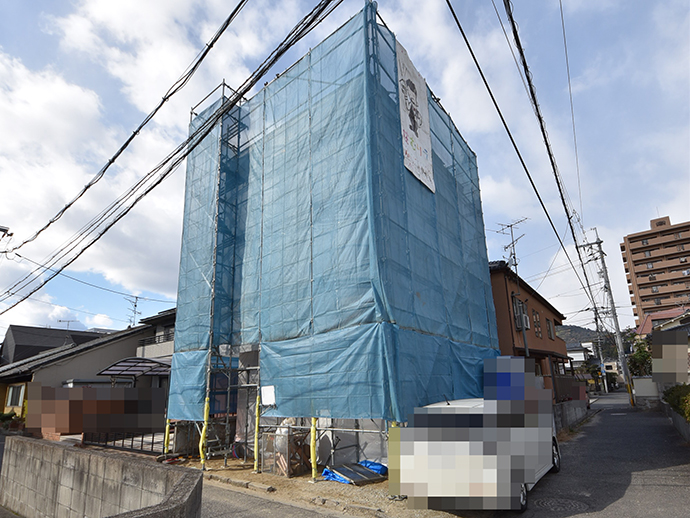 この土地に建築中の注文住宅外観画像