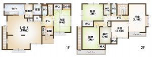 佐方４丁目中古間取りヨコ