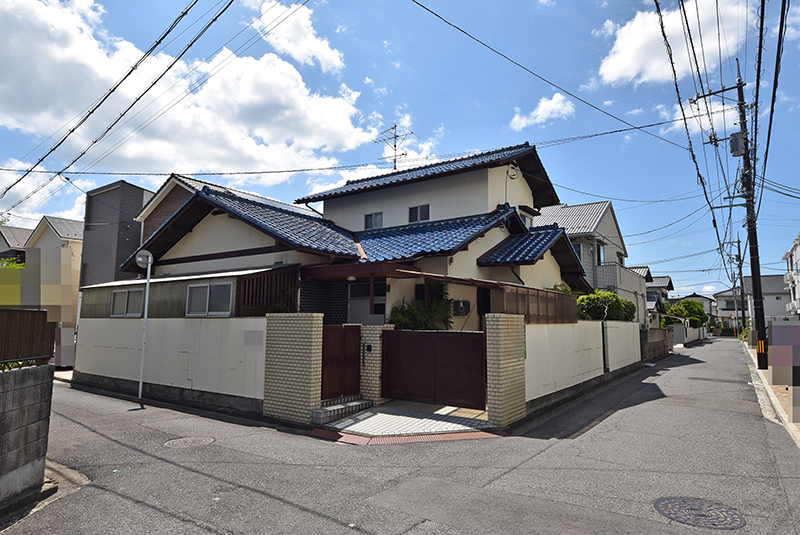 楽々園5丁目の古家付き土地外観写真