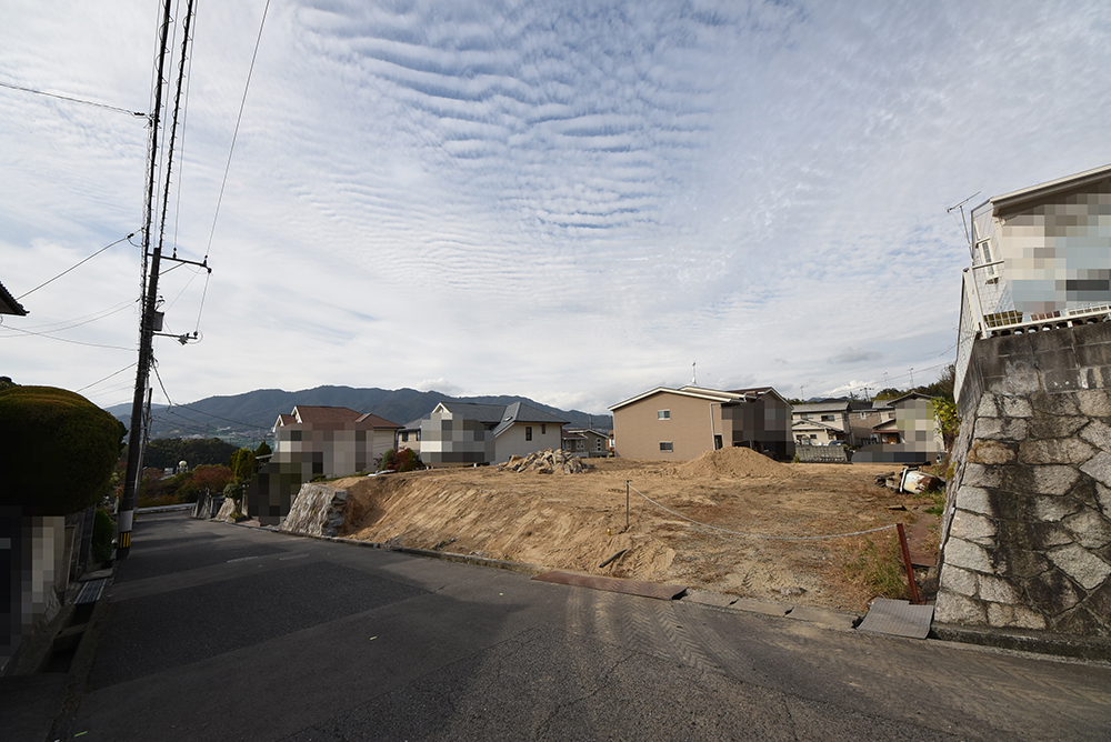 佐伯区昭和台の買取土地全景写真