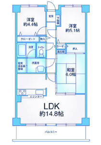 ウィングヒル神宮山602号室間取り図