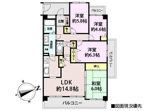 サーパス古江西町307間取り